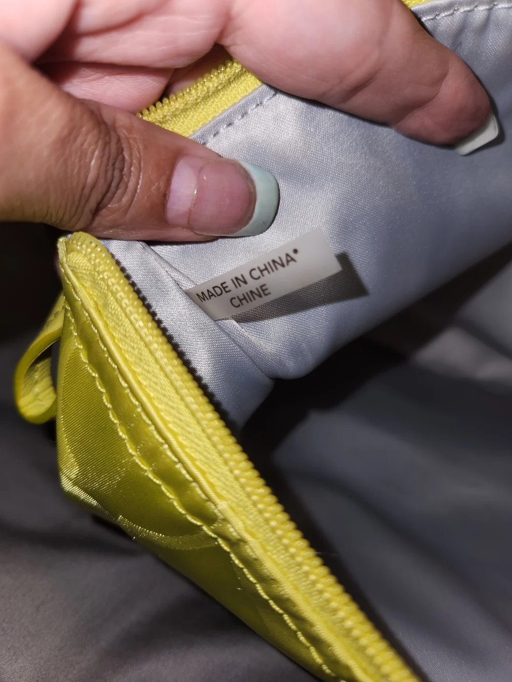 Coach Signature Satin Pouch in Yellow